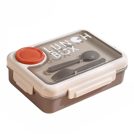 3 Compartment Lunch Box with Cutlery & Container