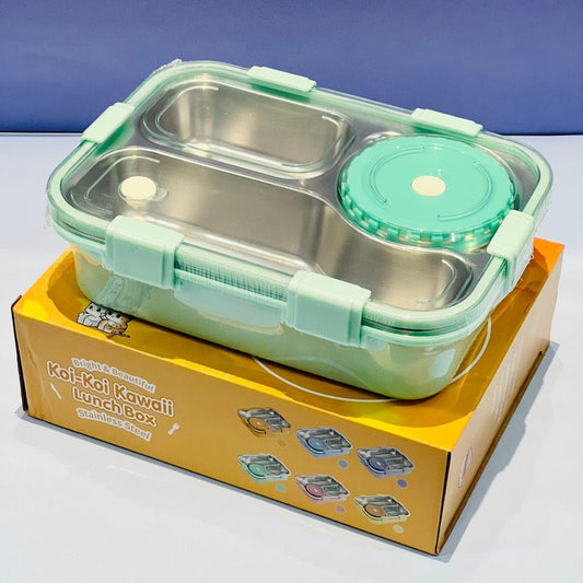 3 Compartment Stainless Steel Lunch Box