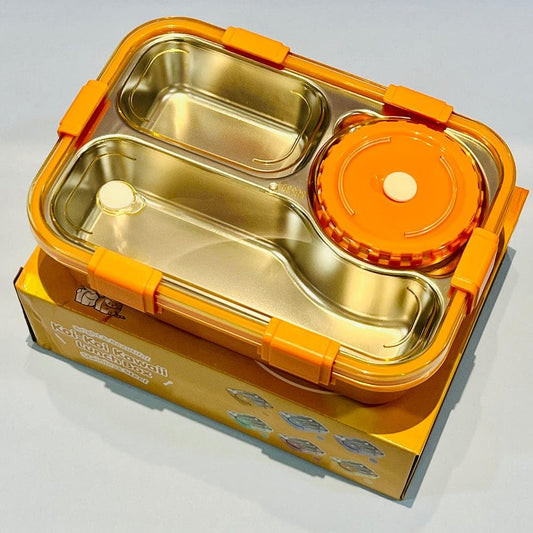 3 Compartment Stainless Steel Lunch Box