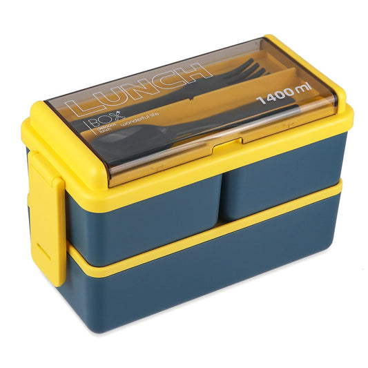 Lunch Box Stackable Containers, Leak Proof, Removable Compartments & Microwave Safe